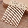 3 Pcs Metal Side Comb Chinese Old Style Hairpin Decorative Hair Combs DIY Bridal Hair Accessories, KC Gold Hair Pin