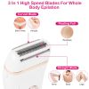 Women Shaver Electric Hair Remover Body Razor Cordless Bikini Trimmer Rechargeable Wet Dry Epilator for Leg Arm