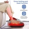 Foot Massager Electric Shiatsu Machine with Heat Kneading Vibration Air Compression Pressure Foot Spa