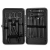 Classic Black Manicure Set Hand Feet Facial Stainless Steel Accessories; 5 Choices