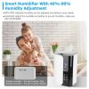 5L/1.32Gal Humidifiers Top Fill Cool Mist Humidifier with Essential Oils Diffuser Filter 360° Rotatable Outlet Nozzle 1-8 Hours Timer 1-3 Level Mist 4