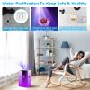 5L/1.32Gal Humidifiers Top Fill Cool Mist Humidifier with Essential Oils Diffuser Filter 360° Rotatable Outlet Nozzle 1-8 Hours Timer 1-3 Level Mist 4