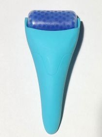 Ice Roller Smooth Skin Wheel Face Cosmetic Roller (Option: Dark Blue Handle Blue Beads-One)