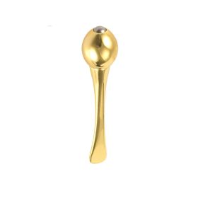 Metal Ball Round Head Eye Cream Stick Facial Dual-use Cream Massage Spoon (Color: Gold)