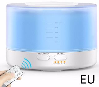 Large Capacity Remote Control Wood Grain Aroma Diffuser (Option: White-EU)