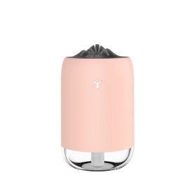 Usb Mini Portable Large Capacity Desktop Car Humidifier (Option: Magic Flame Pink-USB)