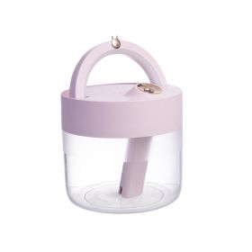 Cross-Border Portable 1L Large-Capacity Office And Home Desktop Humidifier (Option: Pink-Patch cord)