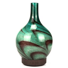 Colorful Light Ultrasonic Glass Colorful Aroma Diffuser (Option: Green-Sundial)