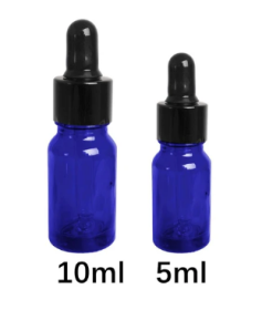 5/10ml Glass Dropper Bottles (Option: Blue-5ML)