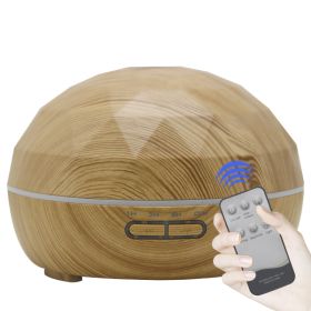 Ultrasonic aroma diffuser mute colorful night light (Option: Wood grain-EU WiFi)