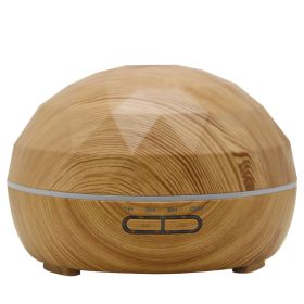 Ultrasonic aroma diffuser mute colorful night light (Option: Wood grain-EU)