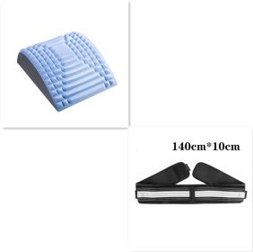 Back Stretcher Pillow Neck Lumbar Support Massager For Neck Waist Back Sciatica Herniated Disc Pain Relief Massage Relaxation (Option: Blue SetB)