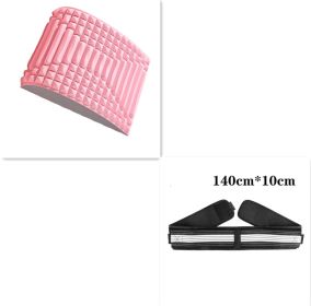 Back Stretcher Pillow Neck Lumbar Support Massager For Neck Waist Back Sciatica Herniated Disc Pain Relief Massage Relaxation (Option: Pink SetB)