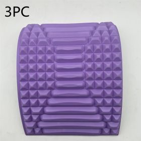 Back Stretcher Pillow Neck Lumbar Support Massager For Neck Waist Back Sciatica Herniated Disc Pain Relief Massage Relaxation (Option: Purple 3PC)