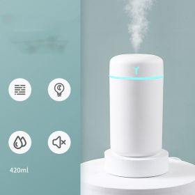 Portable Rechargeable Seven-color Silent Aromatherapy Car Humidifier (Option: White-USB models-USB)