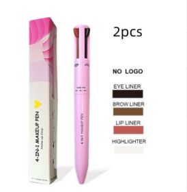 Four-in-one Cosmetic Brush Four-color Highlight Lip Liner Eyeliner Eyebrow Pencil (Option: 400 Mg-Old White Box Without Logo2pcs)