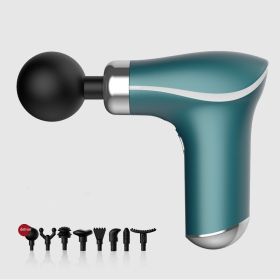 Mini Massage Gun Deep Muscle Vibration (Option: 3 Gear 8 Head Sky Blue-USB)