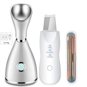 Household Steam Facial Humidification Sprayer Facial Cleanser (Option: Set2-EU)