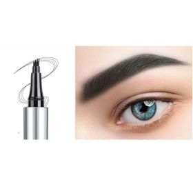 Simulation Four Claw Liquid Waterproof Eyebrow Pencil (Color: Black)