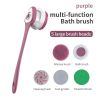 Multifunctional Electric Bath Brush with Long Handle for Exfoliating and Cleansing - Perfect for Mud Rubbing and Showering