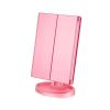 Makeup Mirror Vanity Mirror With Lights 2X 3X Magnification Lighted Makeup Mirror Touch Control Trifold Makeup Mirror Dual Power Supply Portable LED M